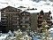 Vue hivernale de l'h&ocirc;tel SPORT VILLAGE Soldeu Andorre, en face des pistes de ski de Grandvalira